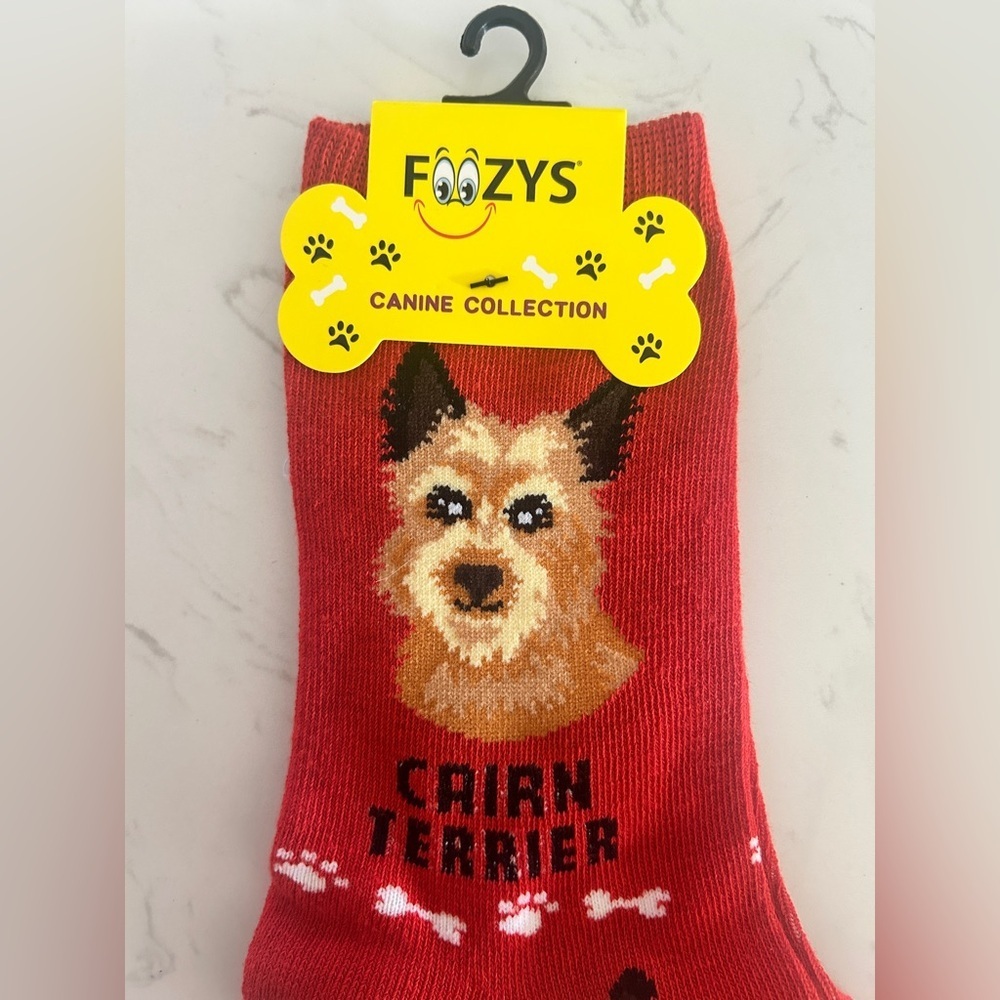 Foozys Cairn Terrier Dog Socks | Unisex Crew Socks | Canine Collection | New - Picture 3 of 7